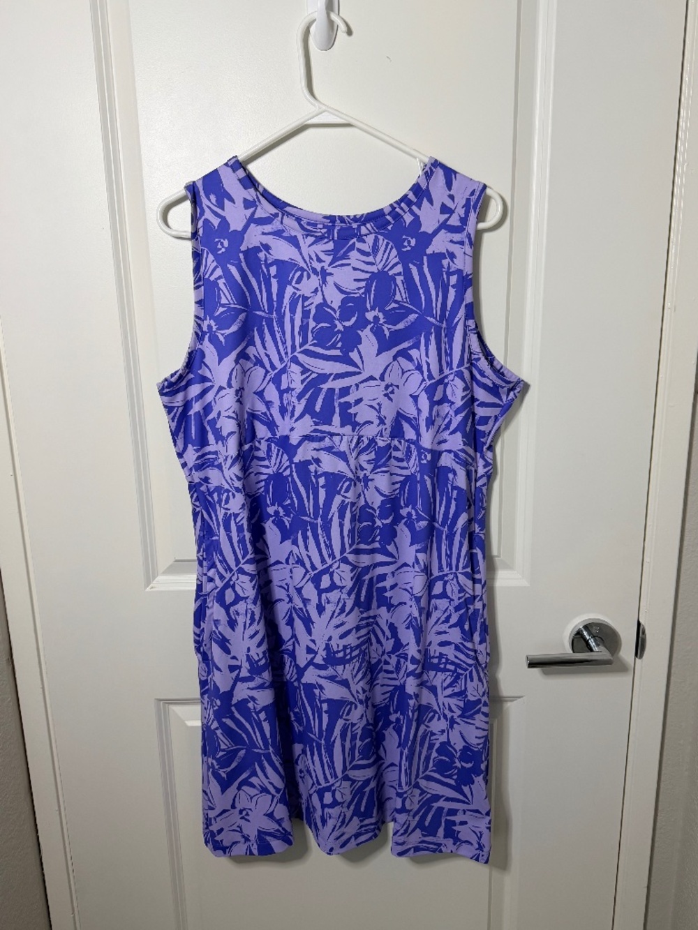Columbia Purple/ Lavender Tropical Print Chill River Dress, size XXL